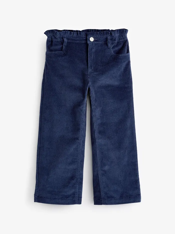 Joules Trousers and Leggings Navy Wide Leg Corduroy Trousers 8211 Girls