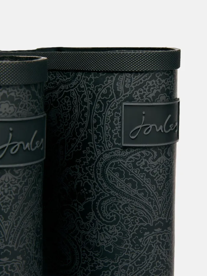 Joules Wellies Black Paisley Adjustable Tall Wellies 8211 Women