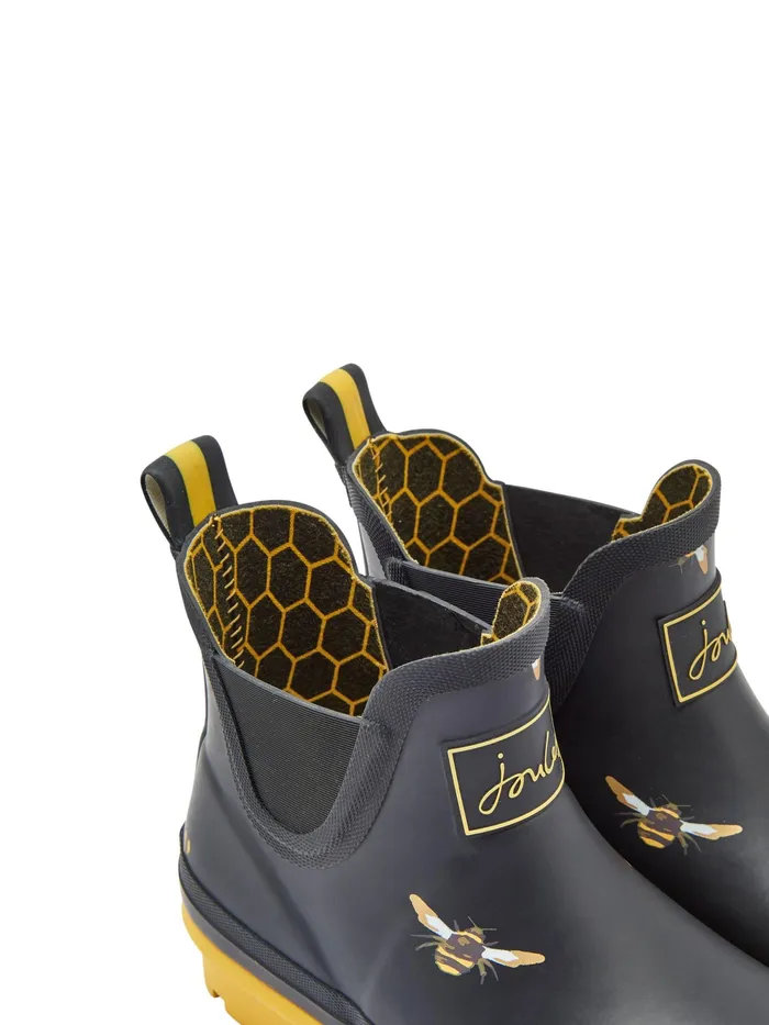 Joules Wellies Black Wellibob Short Height Printed Wellies 8211 Women
