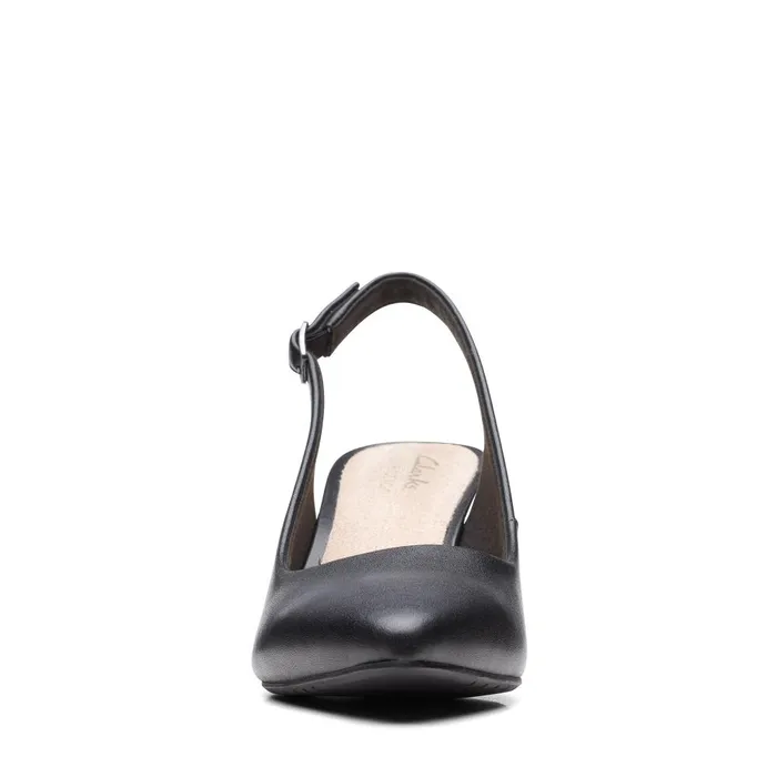Kataleyna Step Black Leather Women Clarks Dress Shoes