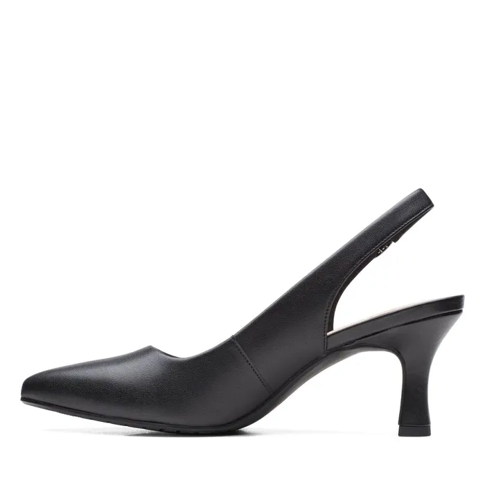 Kataleyna Step Black Leather Women Clarks Dress Shoes