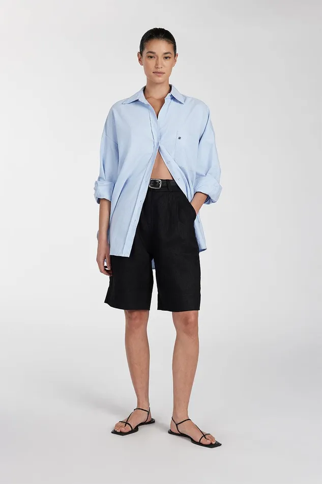 KAYLA BLACK LINEN BERMUDA SHORT Women DISSH Shorts