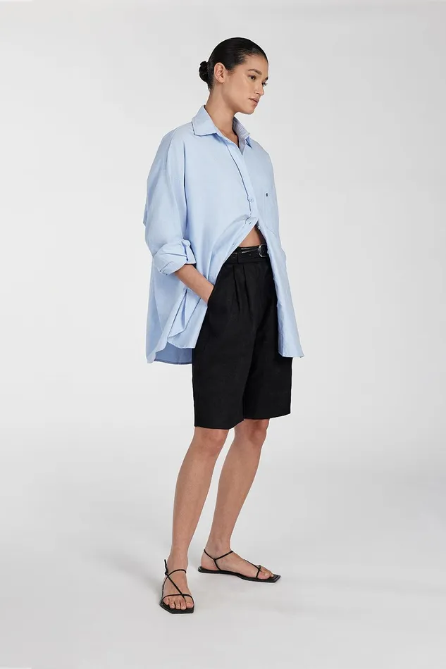 KAYLA BLACK LINEN BERMUDA SHORT Women DISSH Shorts