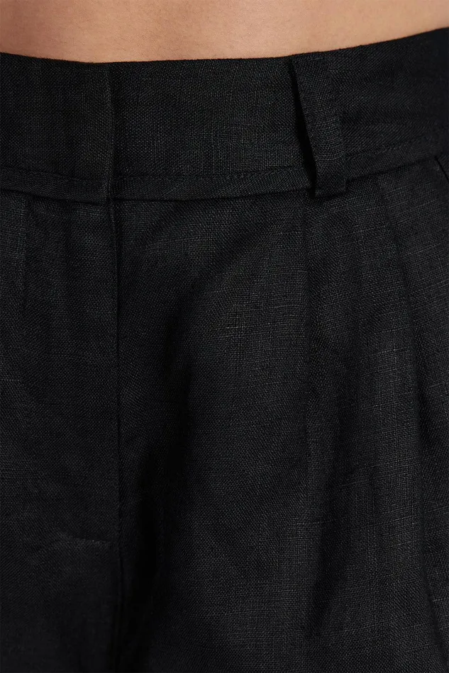 KAYLA BLACK LINEN BERMUDA SHORT Women DISSH Shorts
