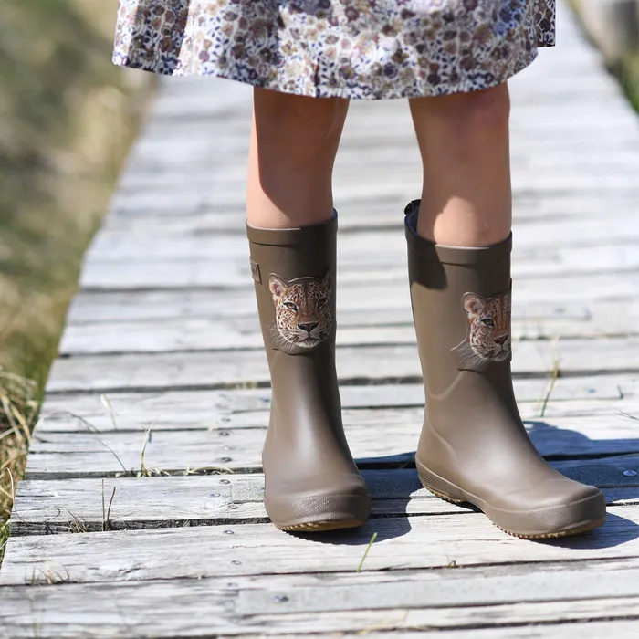 KIDS basic rubber brownjaguar Brown Rubber boots bisgaardshoes