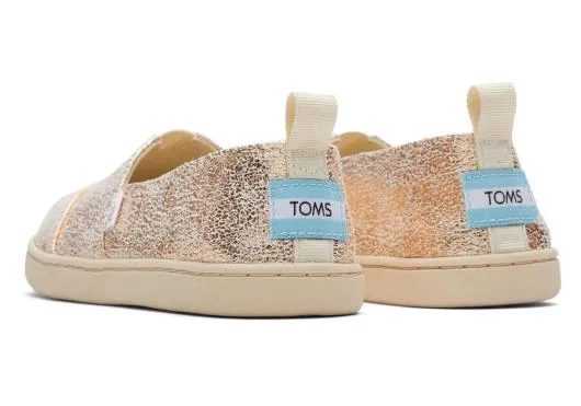Kids KidsYouth Alpargata Gold Foil Kids Shoe Select Size TOMS Alpargatas