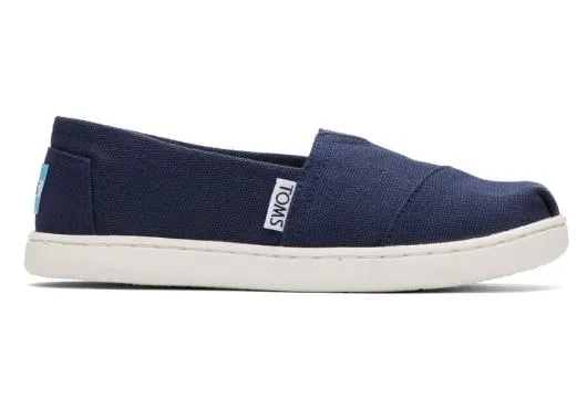 Kids KidsYouth Alpargata Navy Canvas Kids Shoe Navy TOMS Alpargatas