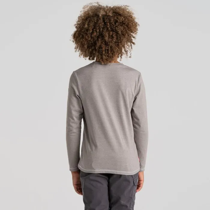 Kids Long Sleeve Craghoppers Kid039s NosiLife Jago Long Sleeved TShirt Soft Grey Marl Kids Long Sleeve Craghoppers Kid039s NosiLife Jago Long Sleeved TShirt Soft Grey Marl