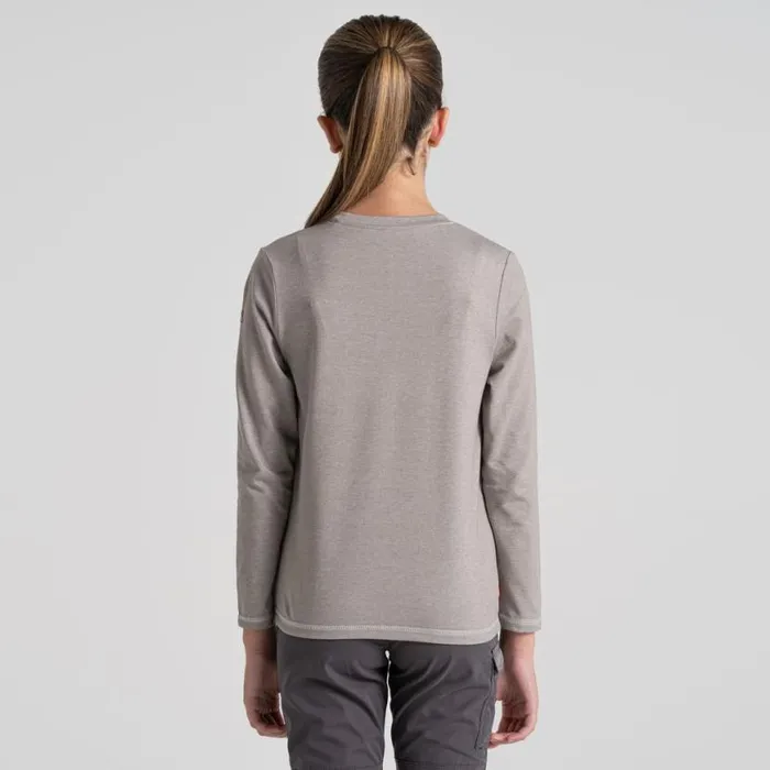 Kids Long Sleeve Craghoppers Kid039s NosiLife Jago Long Sleeved TShirt Soft Grey Marl Kids Long Sleeve Craghoppers Kid039s NosiLife Jago Long Sleeved TShirt Soft Grey Marl