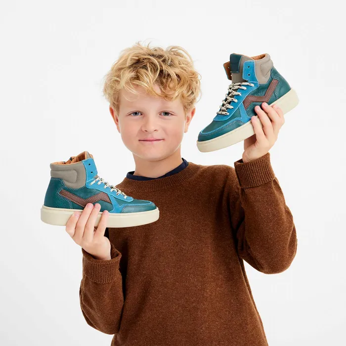 KIDS mio l cedar wood Blue Sneakers bisgaardshoes
