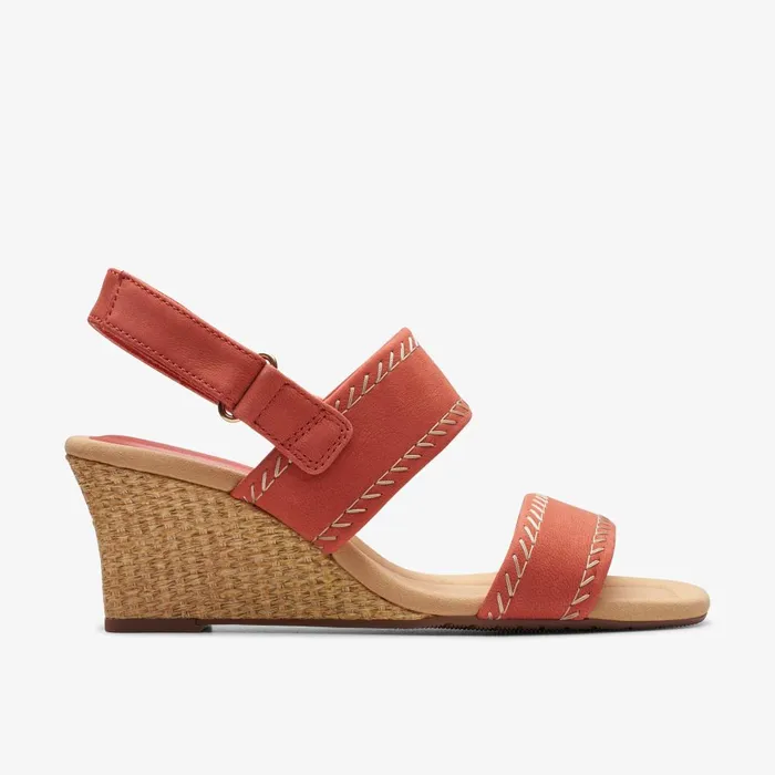 Kyarra Rose Blush Nubuck Women Clarks Wedges