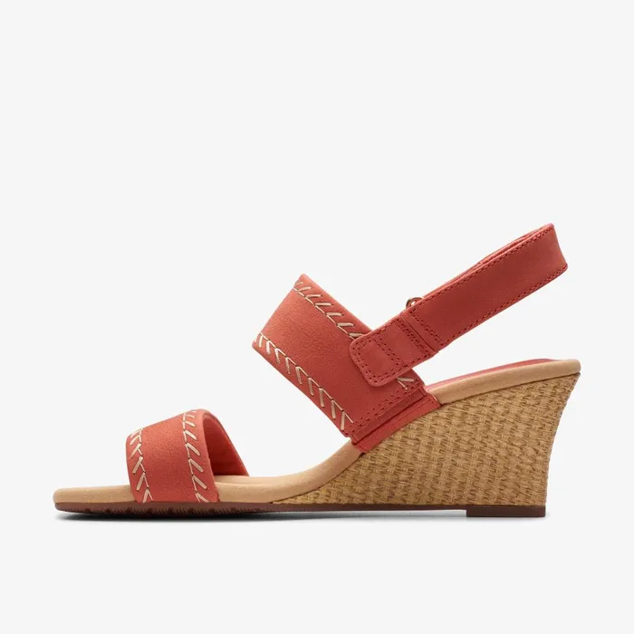 Kyarra Rose Blush Nubuck Women Clarks Wedges