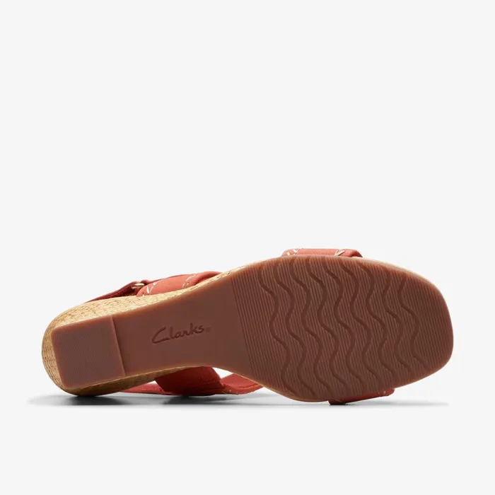 Kyarra Rose Blush Nubuck Women Clarks Wedges