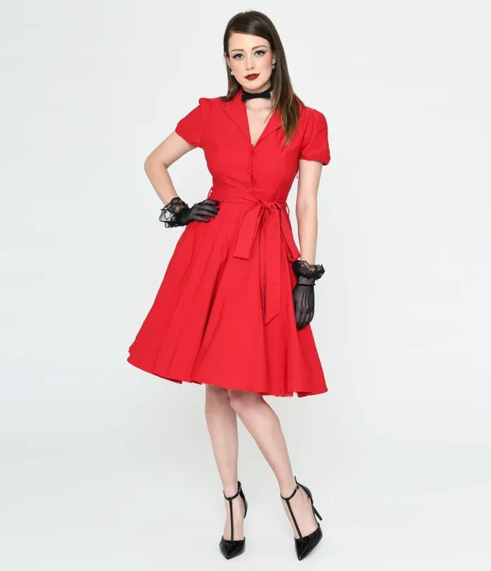 Lady In Red Monroe Swing Dress Dresses Unique Vintage Pocket Dresses