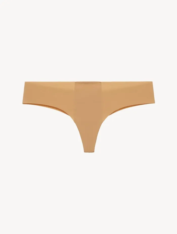 Lasercut Thong In Nude Lingerie La Perla G String and Thong
