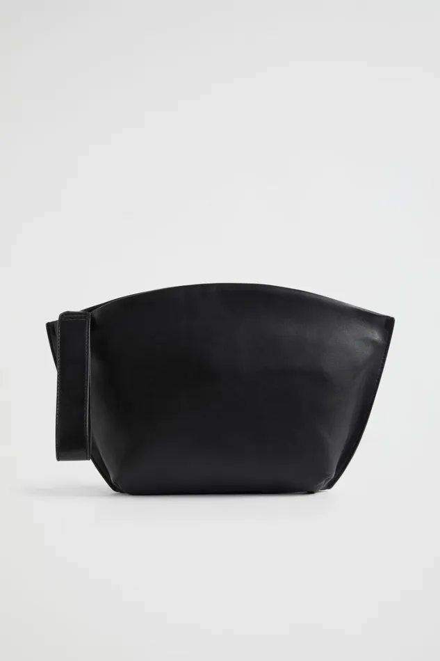 Leather Bags Woman Seed Heritage Leather Crescent Clutch Black