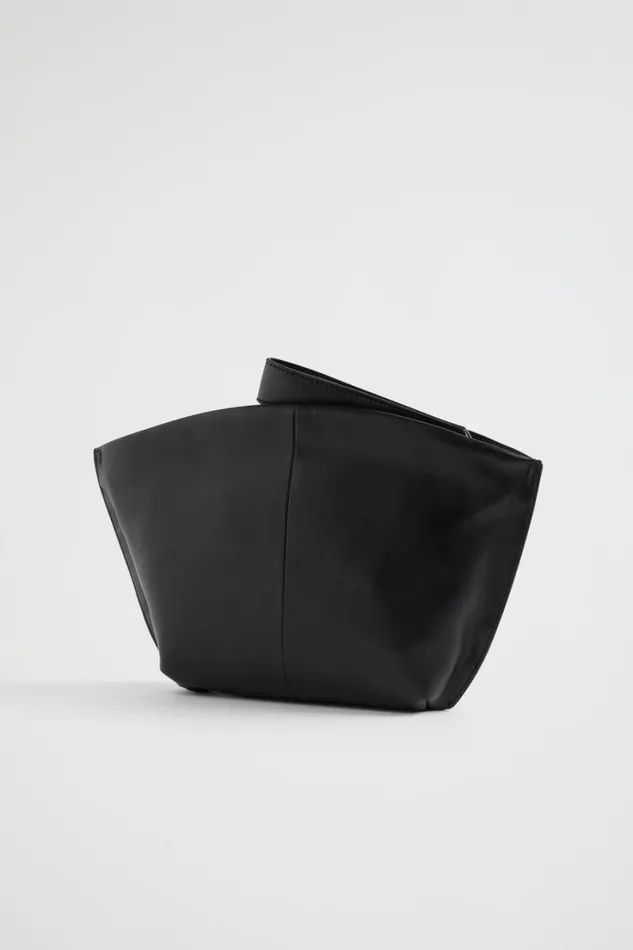 Leather Bags Woman Seed Heritage Leather Crescent Clutch Black