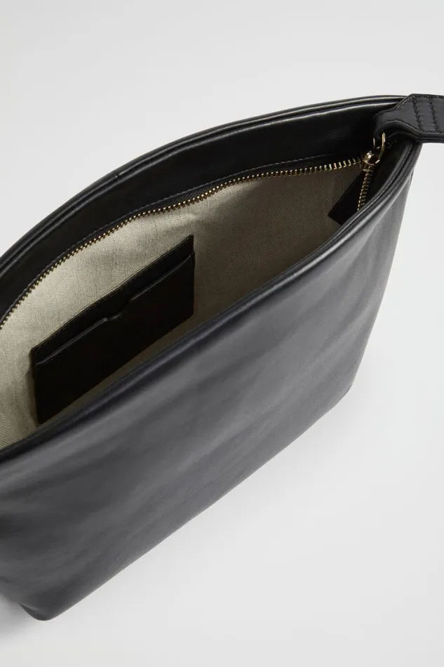 Leather Bags Woman Seed Heritage Leather Crescent Clutch Black