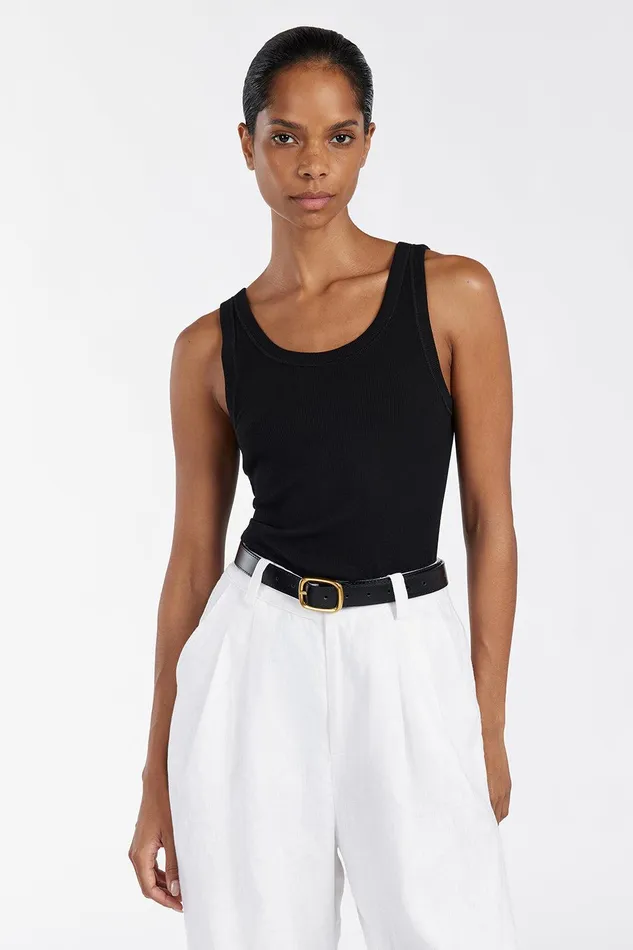 LEE BLACK KNIT TANK Women DISSH Tanks