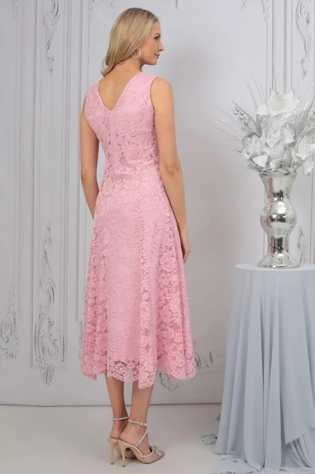 Light Pink Julianna Lace Dress and Shrug Set Women Roman Jackets