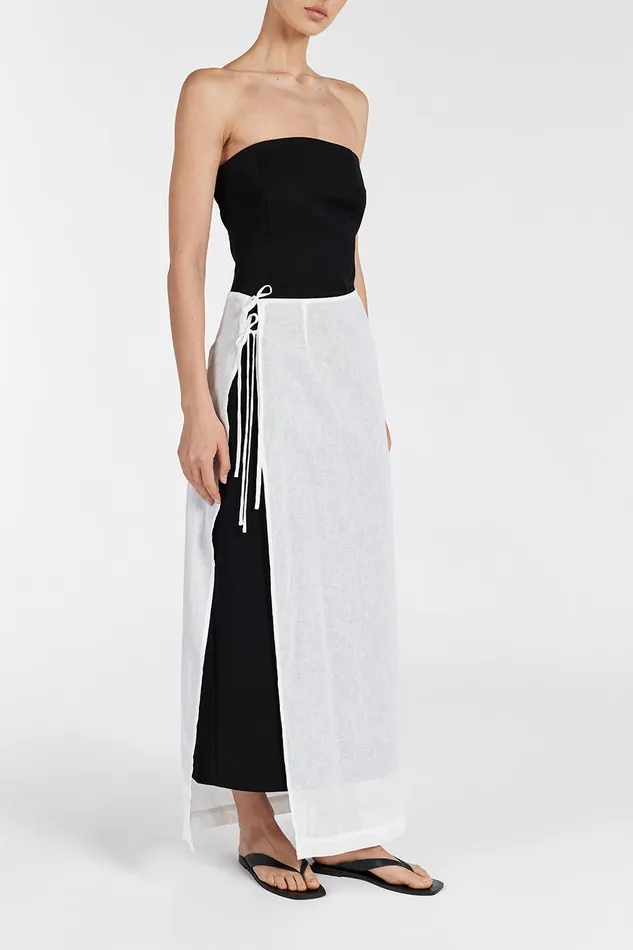 LINA WHITE SARONG SHEER SKIRT Women DISSH White