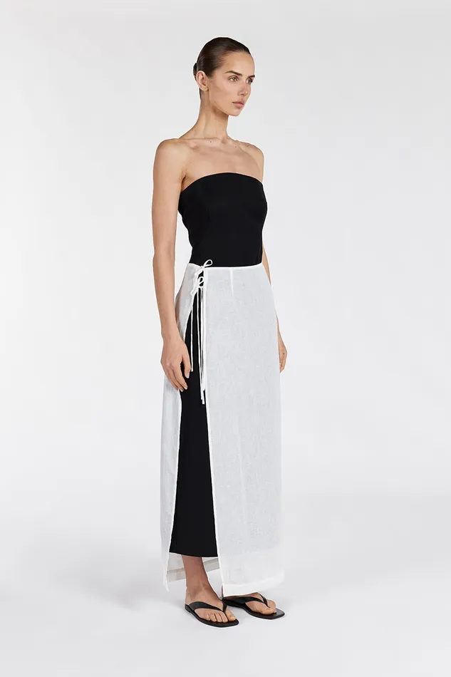 LINA WHITE SARONG SHEER SKIRT Women DISSH White