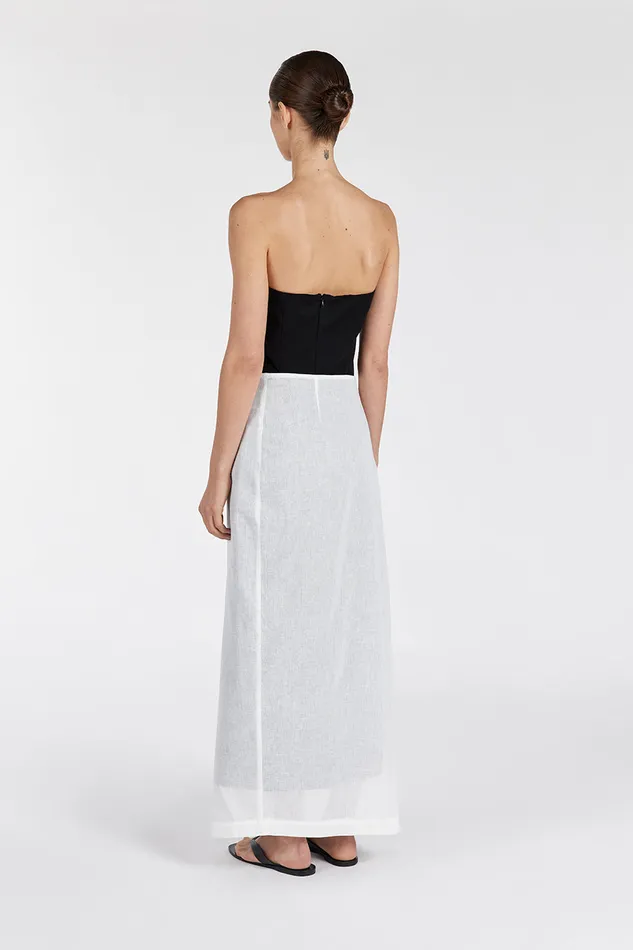 LINA WHITE SARONG SHEER SKIRT Women DISSH White