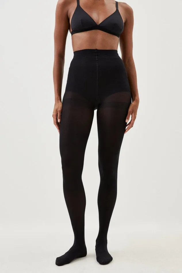 Lingerie Women Karen Millen Semisheer Shaper Tights Black