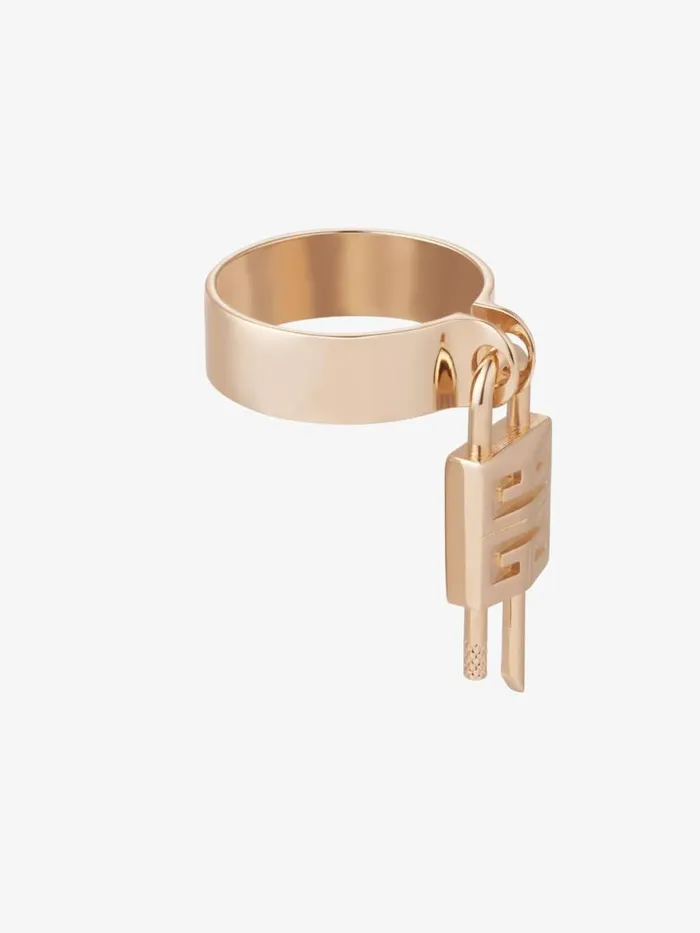Lock Ring In Metal Rose Golden Women Givenchy Jewelry