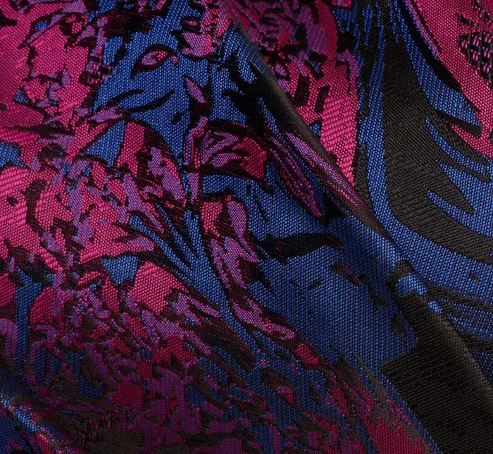 Long Dresses Womens Adrianna Papell One Shoulder Jacquard Mermaid Gown With Drape Detail In Navy Orchid