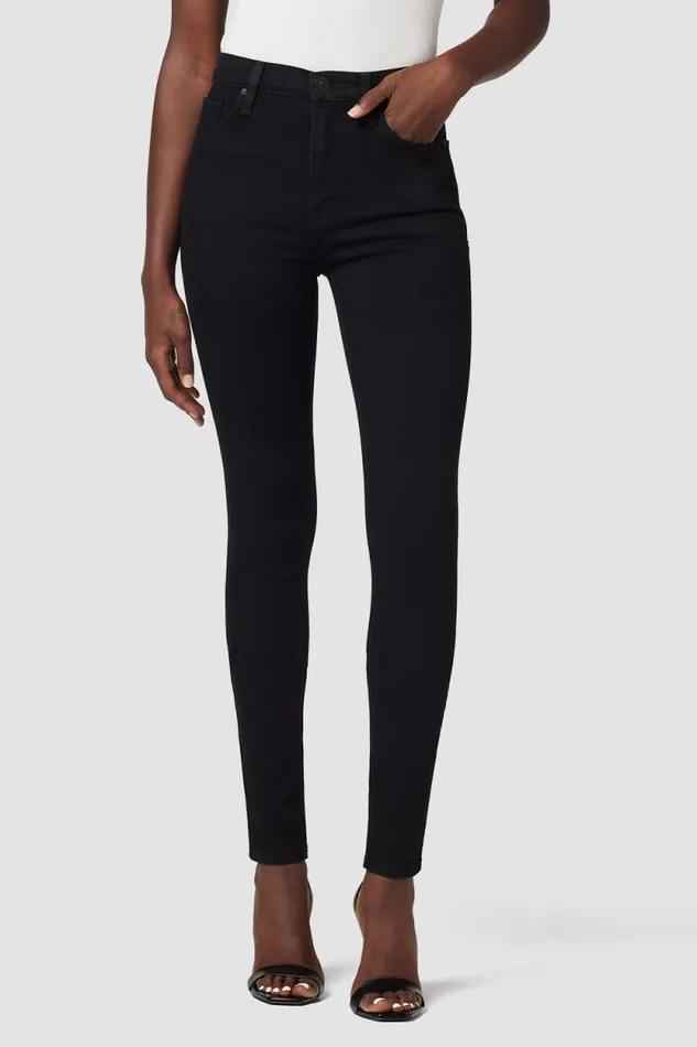 Longer Inseams Women Hudson Jeans Barbara HighRise Super Skinny Supermodel Jean Black
