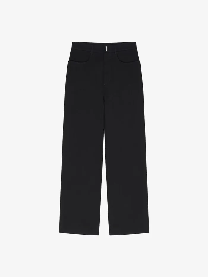 Low Crotch Wide Jeans In Denim Black Men Givenchy Pants and Shorts