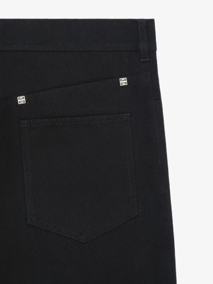 Low Crotch Wide Jeans In Denim Black Men Givenchy Pants and Shorts