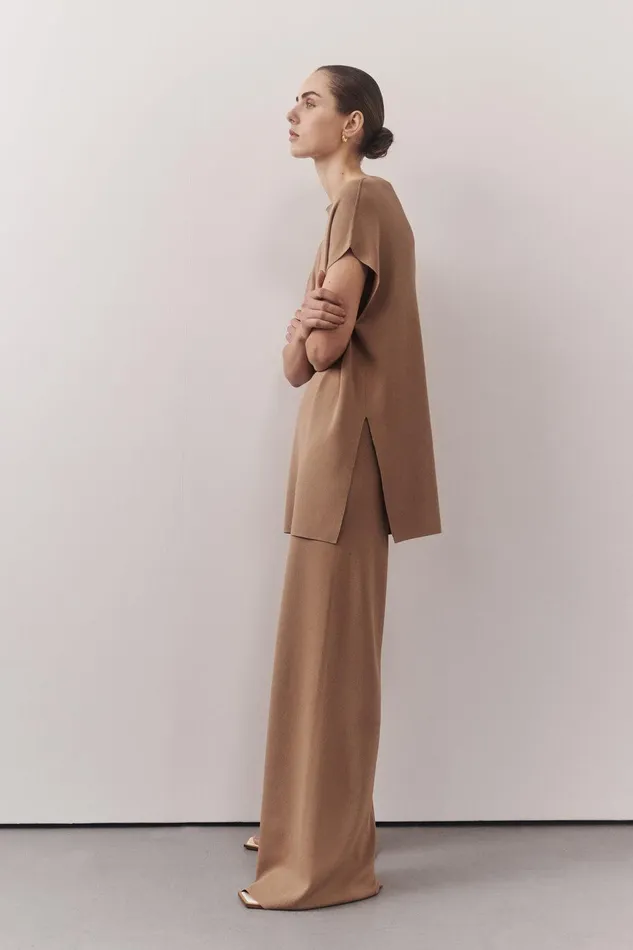 MABLE TAN KNIT PANT Women DISSH Pants
