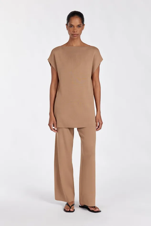 MABLE TAN KNIT PANT Women DISSH Pants