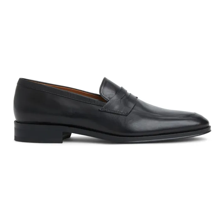 Maioco Slip On Loafer Black Leather Men Bruno Magli Loafers and Slipons