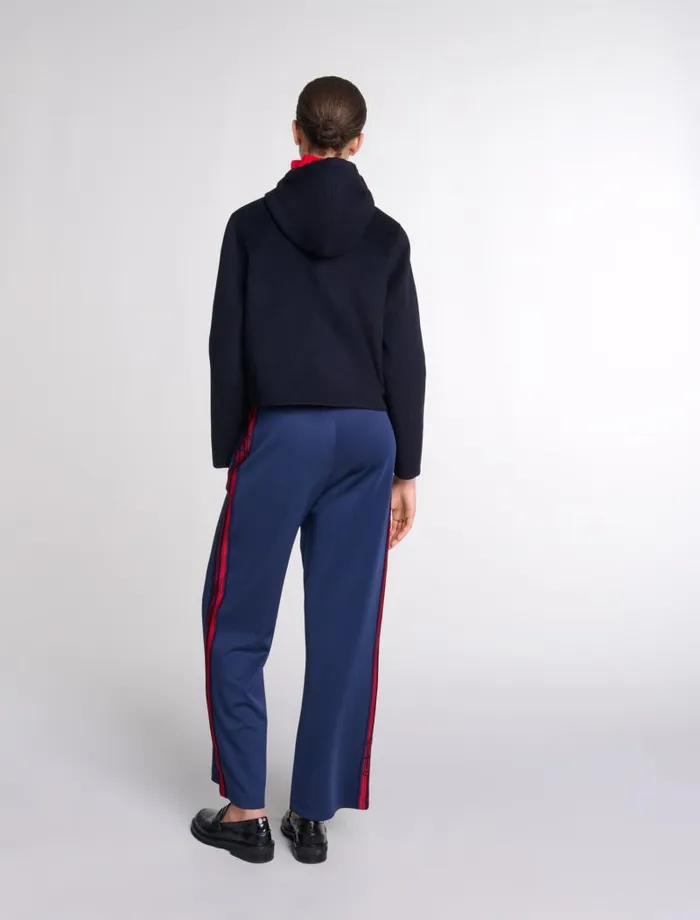 Maje Blazers and Jackets Womens Doublefaced Short Jacket Navy