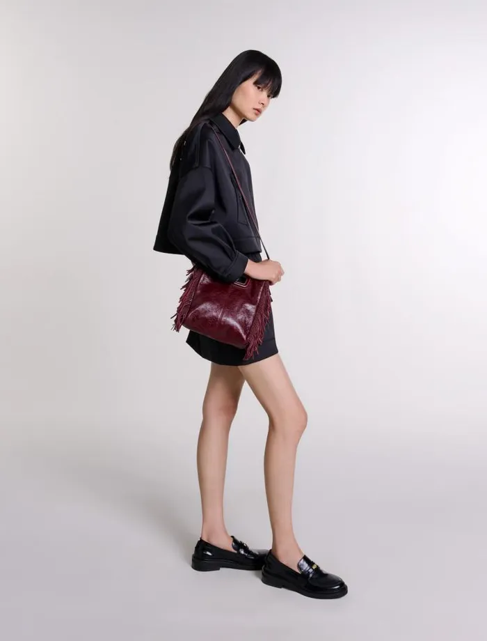 Maje Blazers and Jackets Womens Satin Jacket Black