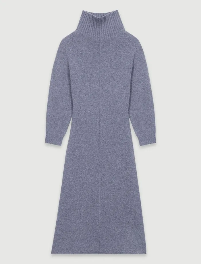 Maje Dresses Womens Knit Maxi Dress Grey