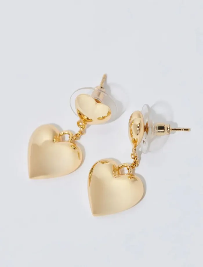 Maje Jewelry Womens Heart Earrings Gold