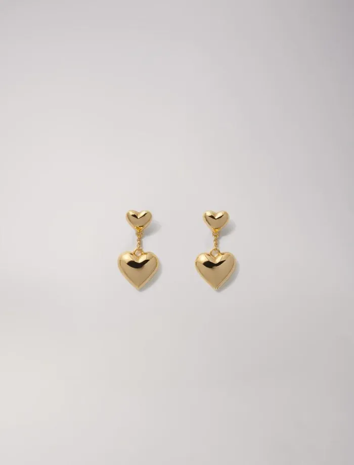 Maje Jewelry Womens Heart Earrings Gold