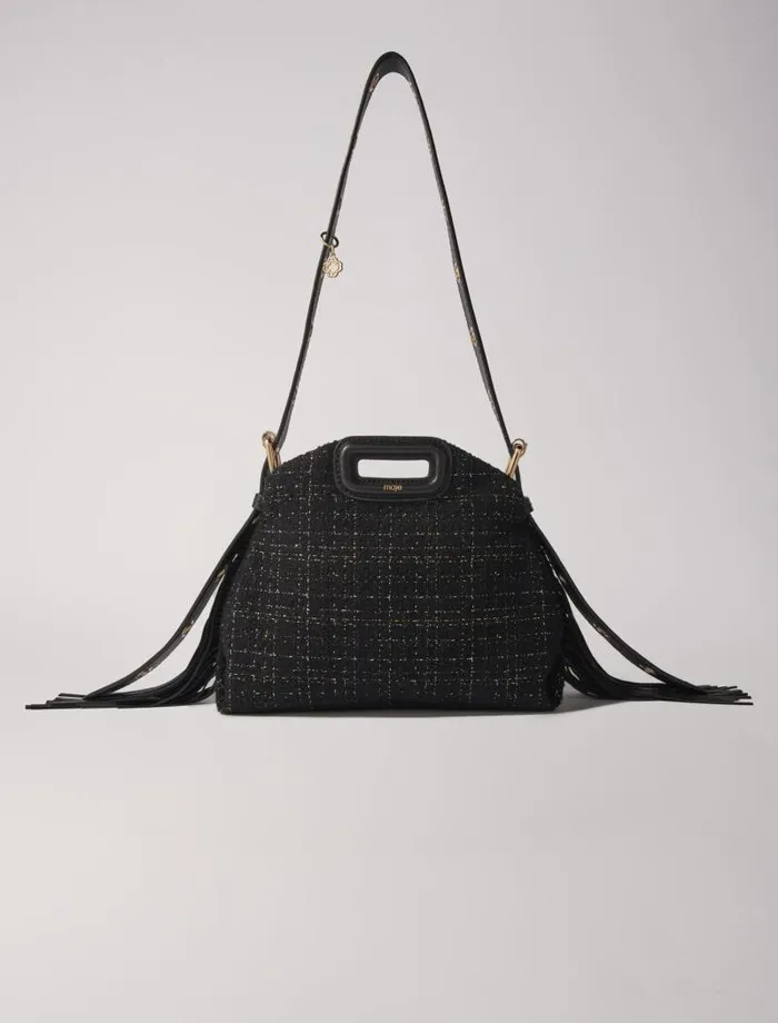 Maje Mini Bags Womens Tweed Miss M Mini Bag Black