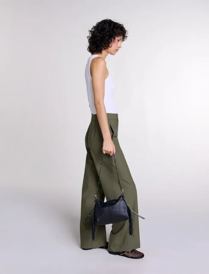Maje Pants and Jeans Womens Straightleg Suit Trousers Khaki