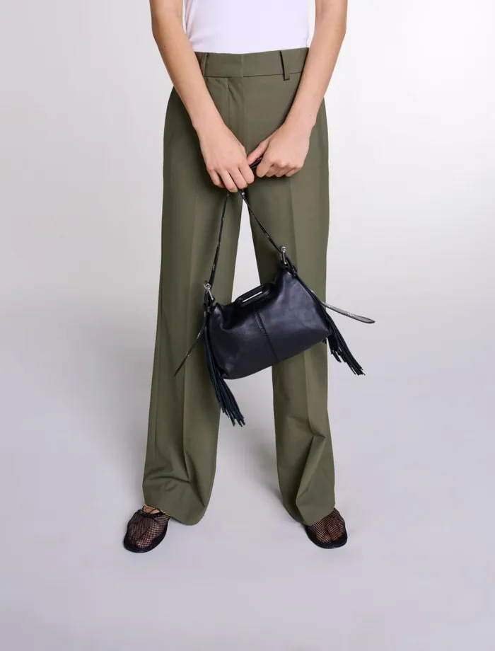 Maje Pants and Jeans Womens Straightleg Suit Trousers Khaki