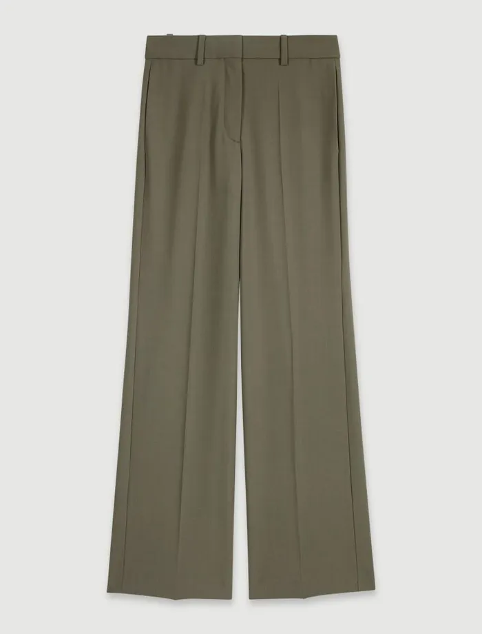 Maje Pants and Jeans Womens Straightleg Suit Trousers Khaki
