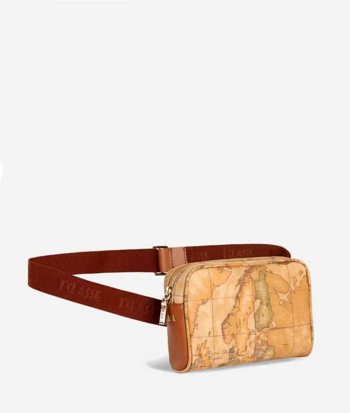 Man Backpacks and Belt Bags Alviero Martini Geo Classic Belt Bag With Fabric Strap