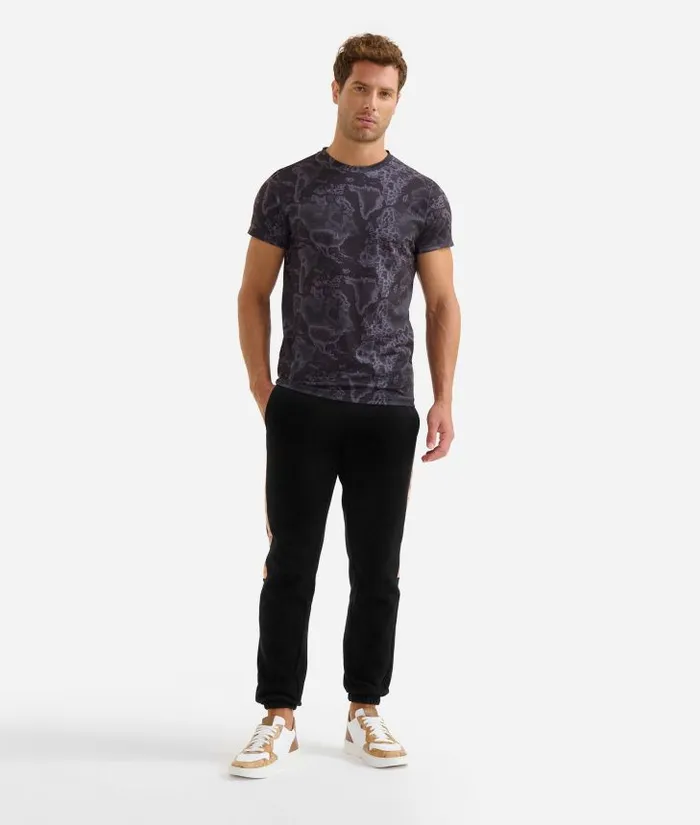 Man Knitwears Shirts and TShirts Alviero Martini TShirt With Geo Night Print Black Man Knitwears Shirts and TShirts Alviero Martini TShirt With Geo Night Print Black