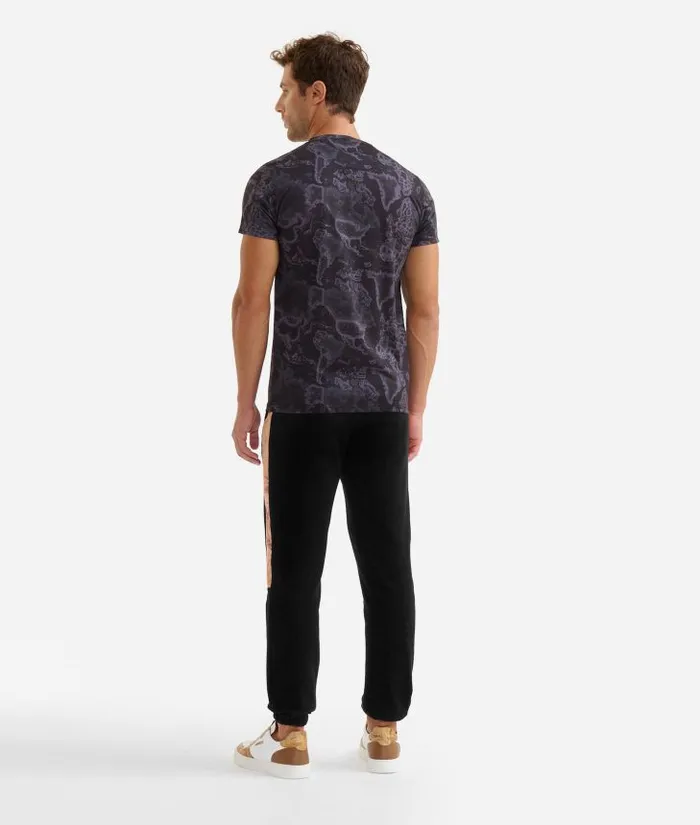 Man Knitwears Shirts and TShirts Alviero Martini TShirt With Geo Night Print Black