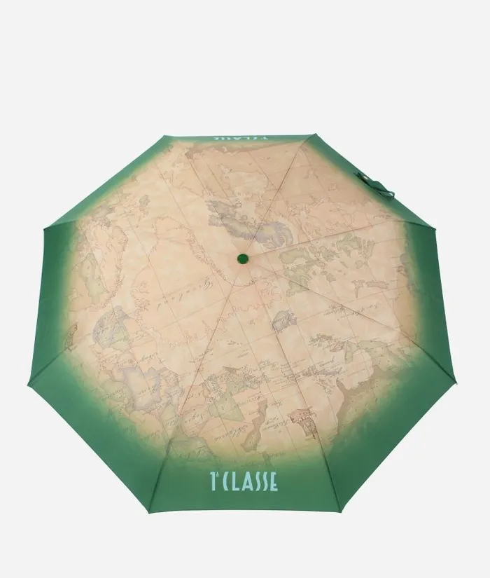 Man Umbrellas Alviero Martini Geo Gradient Mini Umbrella Green