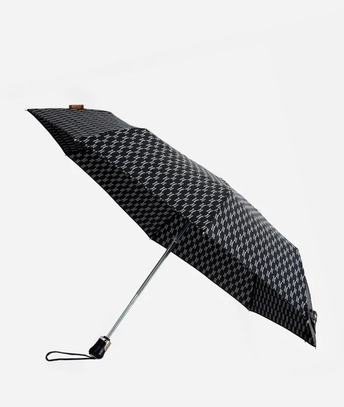 Man Umbrellas Alviero Martini OpenClose Umbrella In Monogram Fabric Black